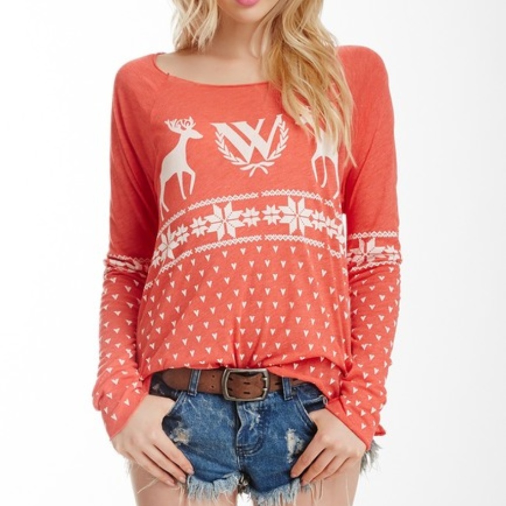 Wildfox Snow Baby Raglan Tee